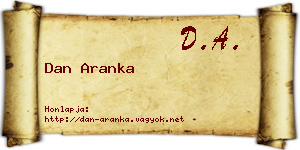 Dan Aranka névjegykártya